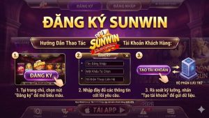 Bảng biểu mẫu điền thông tin tài khoản khi thực hiện đăng ký Sunwin